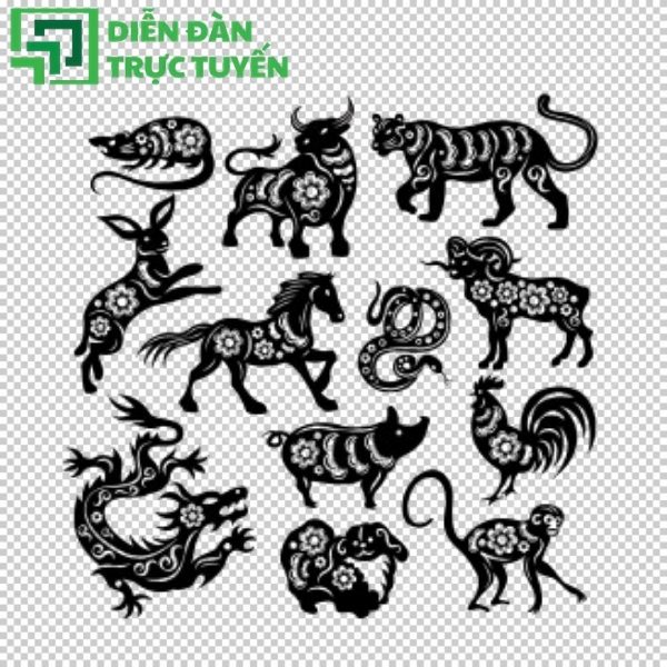 Download 12 con giáp vector chất lượng cao, sử dụng linh hoạt cho in ấn