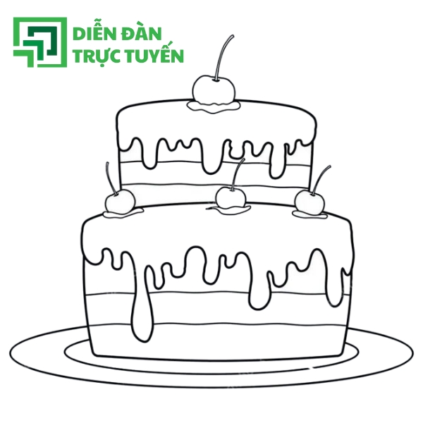 Bánh sinh nhật vector 