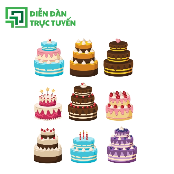 Bánh sinh nhật vector