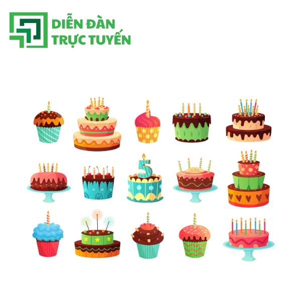 Bánh sinh nhật vector