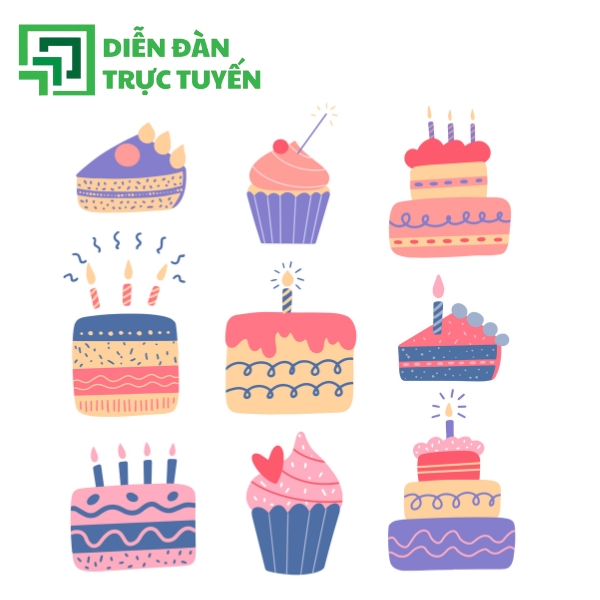 Bánh sinh nhật vector