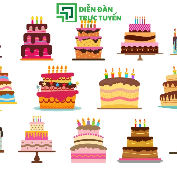 Bánh sinh nhật vector