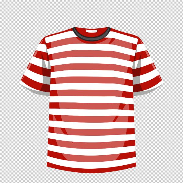 Áo thun sọc ngang vector
