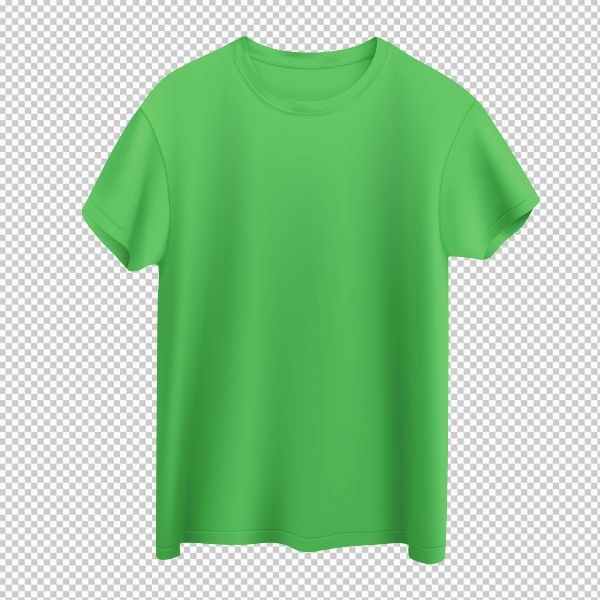 Áo màu xanh lá cổ tròn vector