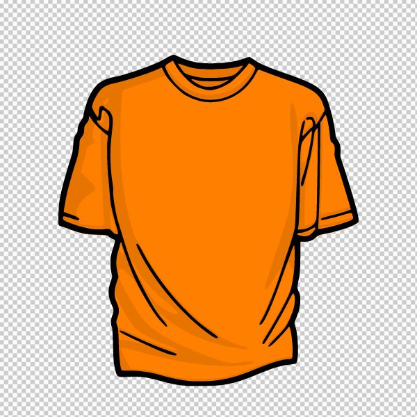 Áo thun màu cam vector