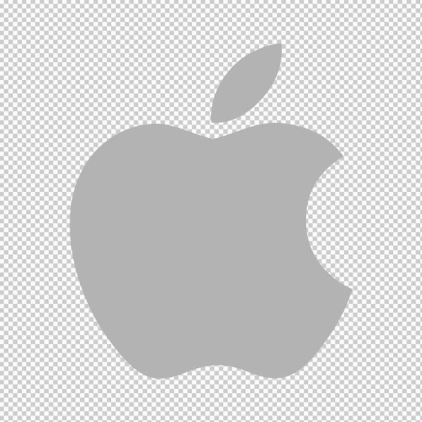 Apple logo vector màu xám chuột 