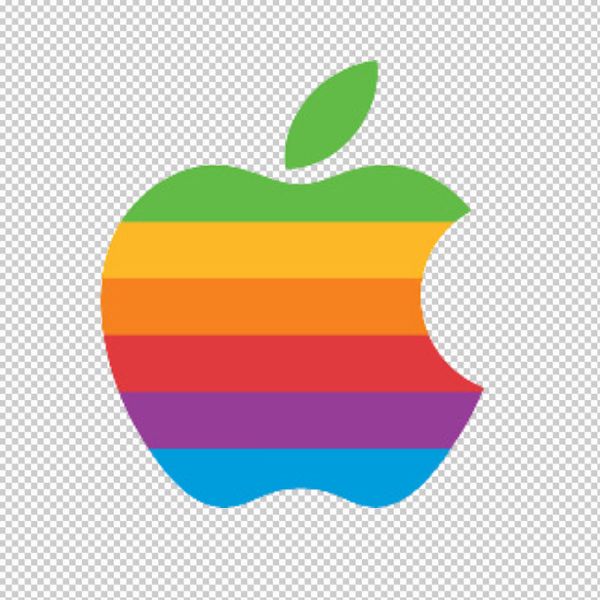 Apple logo vector bản cũ 