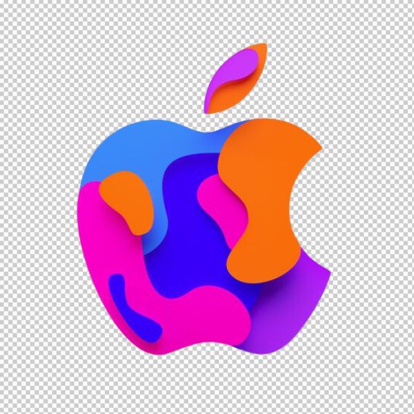 Vector apple logo màu nổi bật