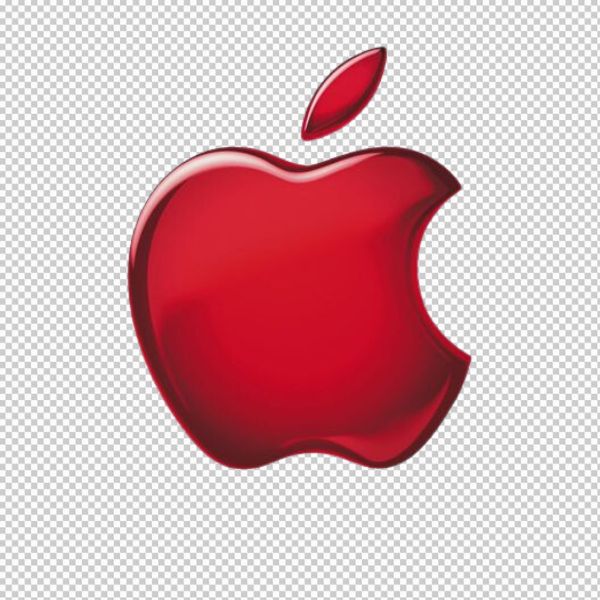 Vector apple logo màu đỏ 