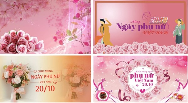 Mẫu backdrop 20/10 đẹp, sang trọng