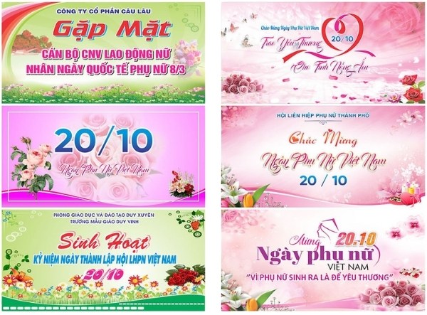 Thiết kế background 20/10 vector