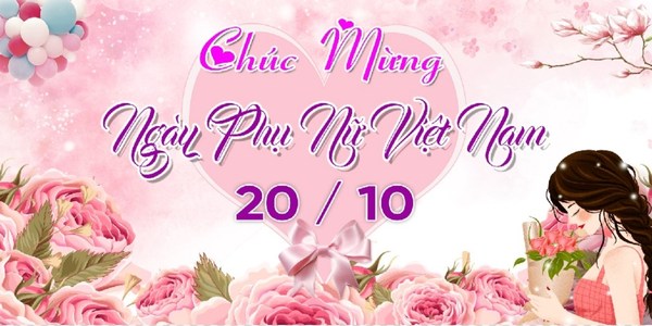 Background Ngày Phụ Nữ Việt Nam Vector