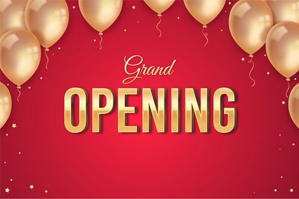 Background khai trương vector bong bóng