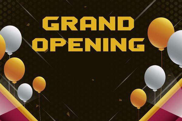 Background khai trương vector đen