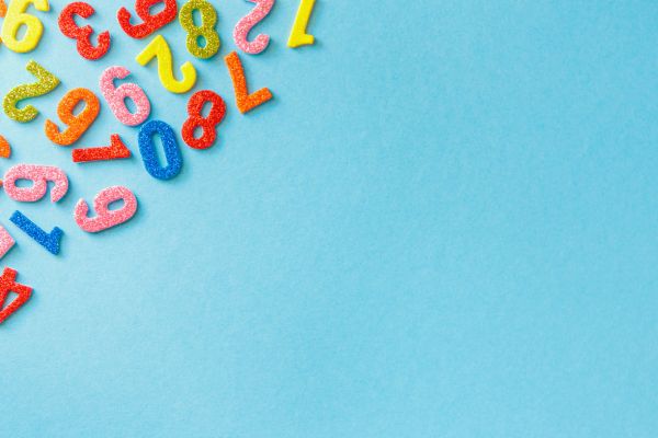 Background mầm non vector con số