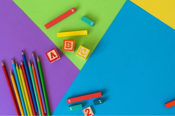 Background dụng cụ học tập