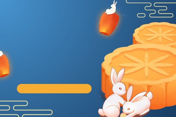 Background thỏ & bánh trung thu