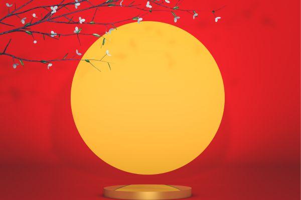 Background Tết Trung Thu nền đỏ