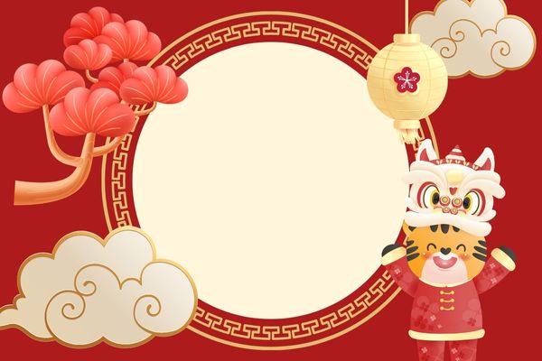 Background Tết con hổ
