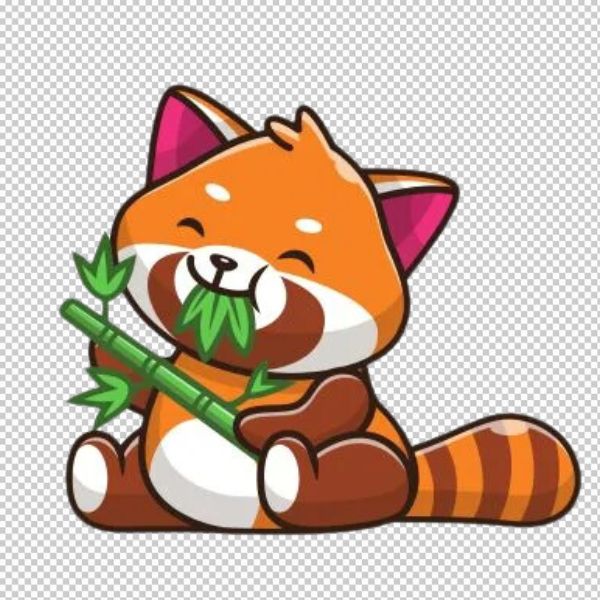 Logo gấu mèo & tre