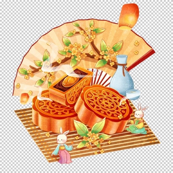 Hình: Vector bánh trung thu truyền thống