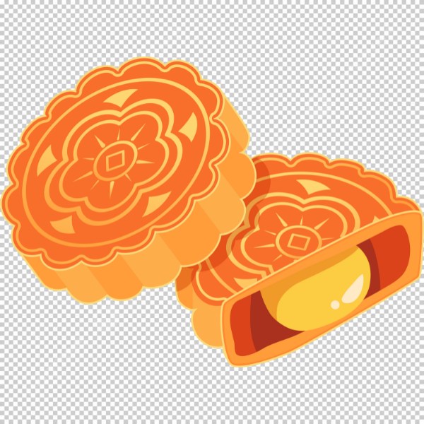 Hình: Vector bánh trung thu hoạt hình