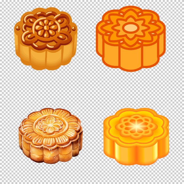 Hình: Bánh trung thu vector PNG