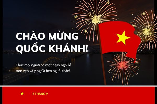 Banner Lễ Quốc Khánh 2/9 tone đen 