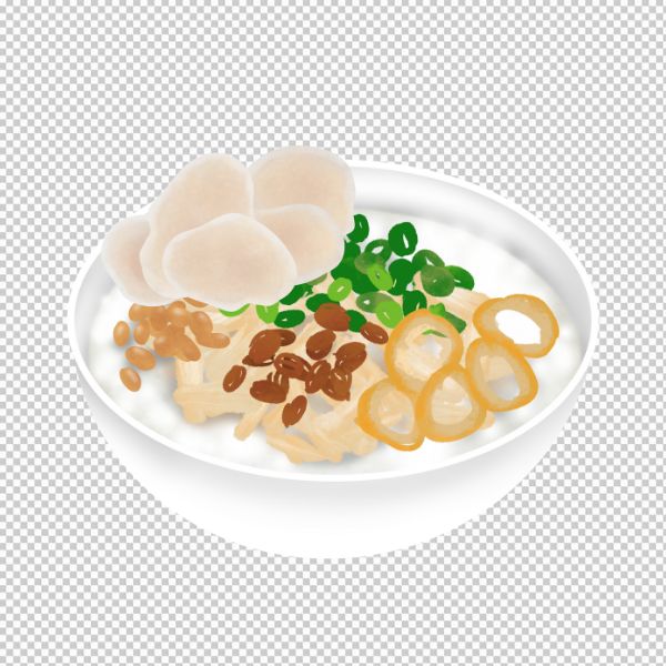 Bát cháo vector hoạt hình