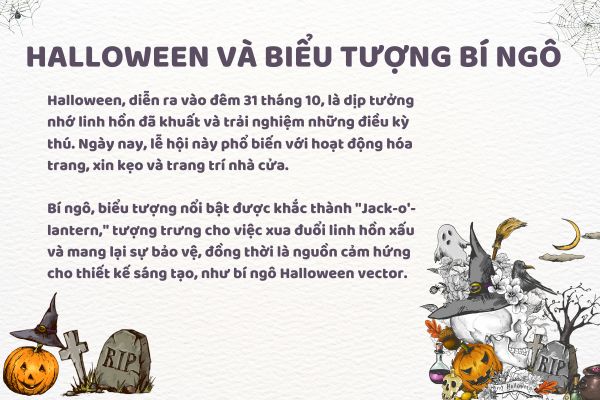 Ý Nghĩa Halloween Với Biểu Tượng Bí Ngô Halloween Vector