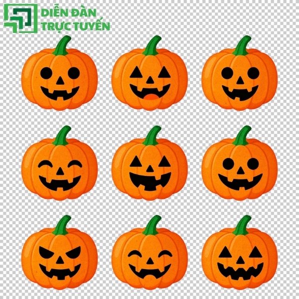 Bí ngô trang trí halloween basic