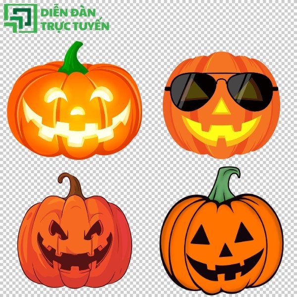 Mẫu bí ngô Halloween độc đáo, dễ sử dụng