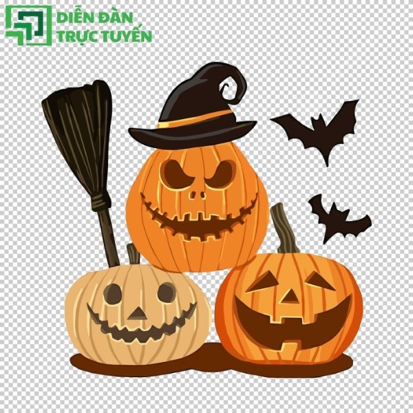 Bí ngô Halloween vector – biểu tượng lễ hội ma