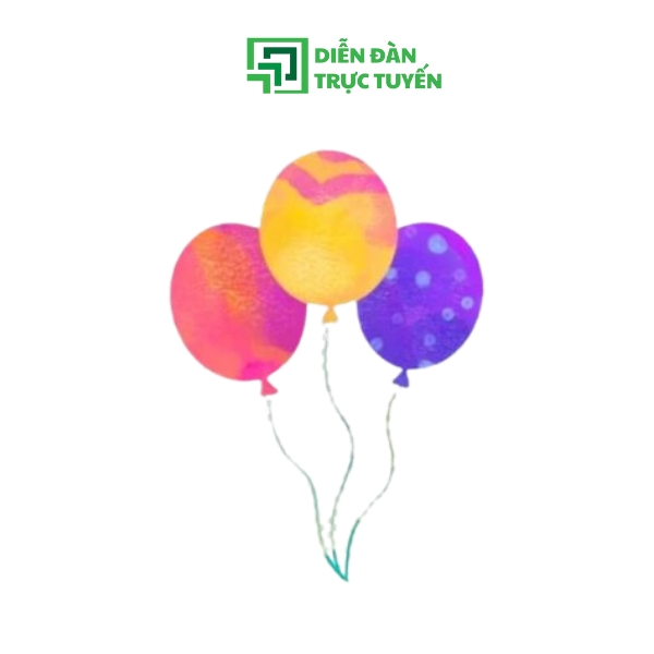 Mẫu Bóng Bay Vector Nhiều Màu