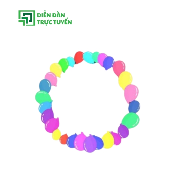 Mẫu Vòng Tròn Bóng Bay Vector