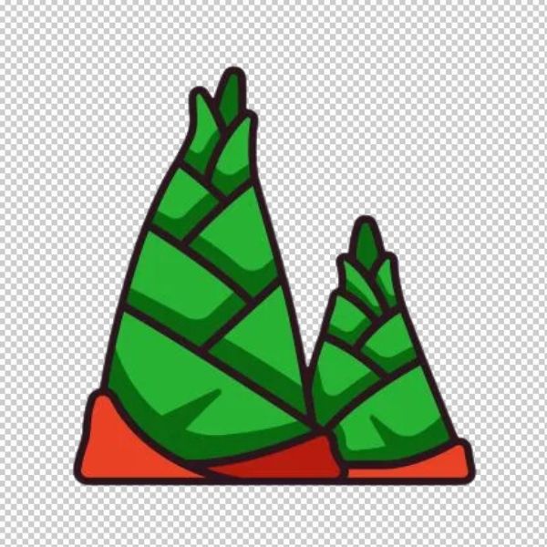 Búp măng vector màu đẹp