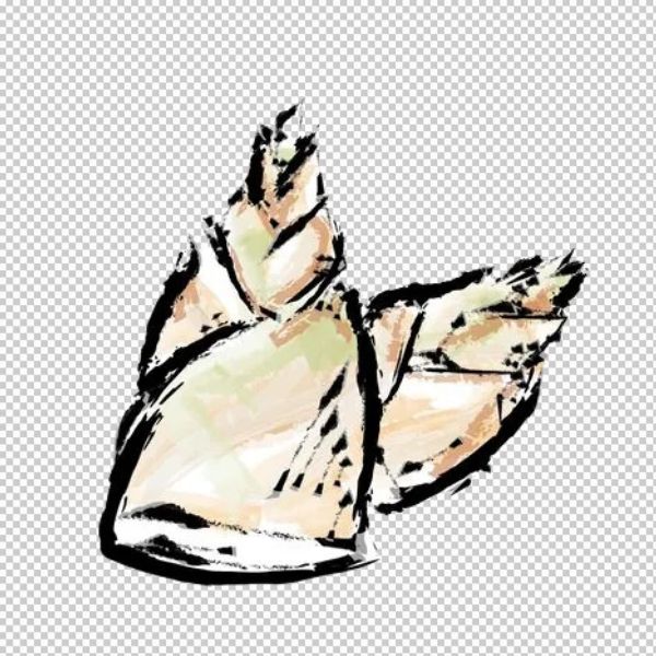 Búp măng vector nét vẽ