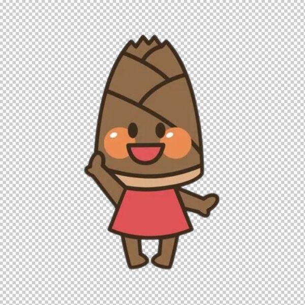 Búp măng hình hoạt hình vector