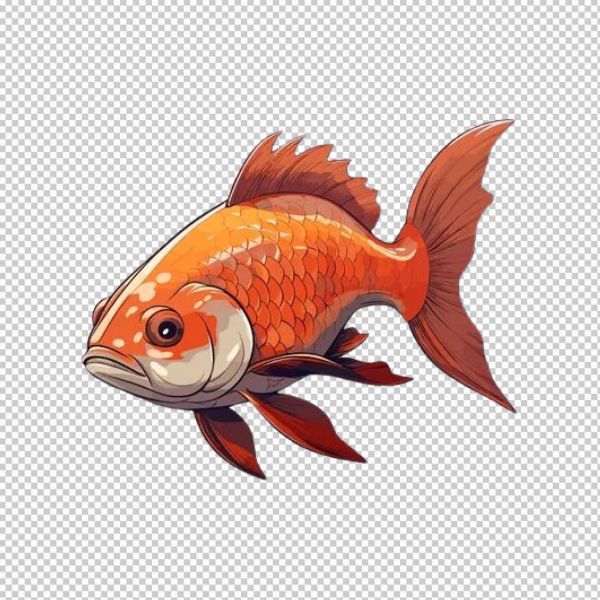 Cá chép vector nét thực