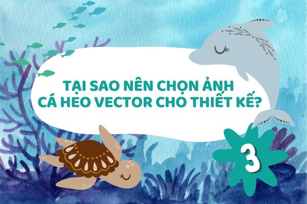 Tại sao nên chọn ảnh cá heo vector cho thiết kế?