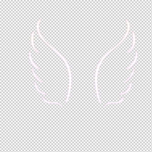 Cánh thiên thần vector neon