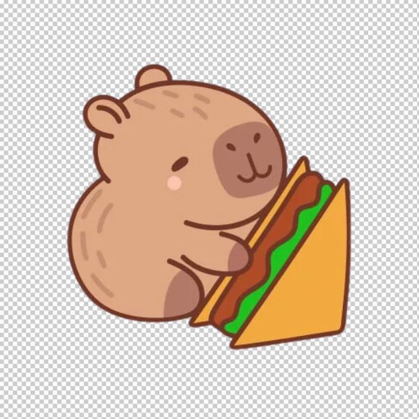 Capybara vector & sandwich