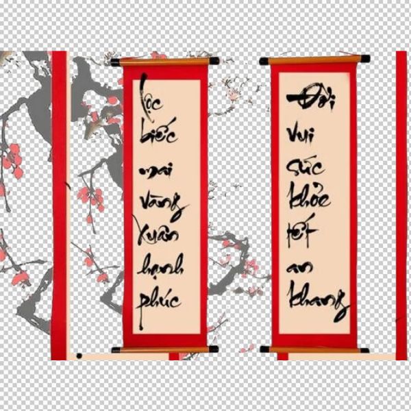 Vector câu đối có background