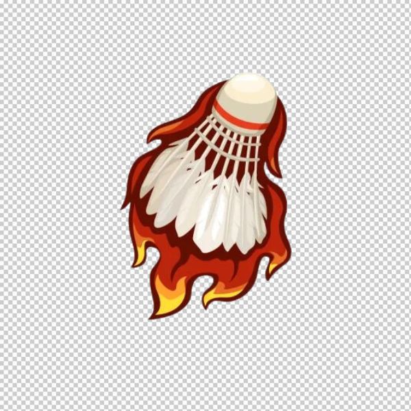 Cầu lông bùng cháy vector