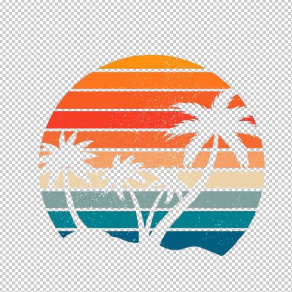 Cây dừa vector màu hawaii