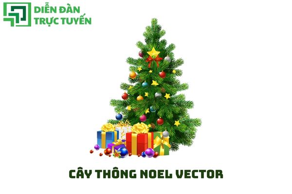 Cây thông Noel vector sắc nét cho thiết kế mùa lễ