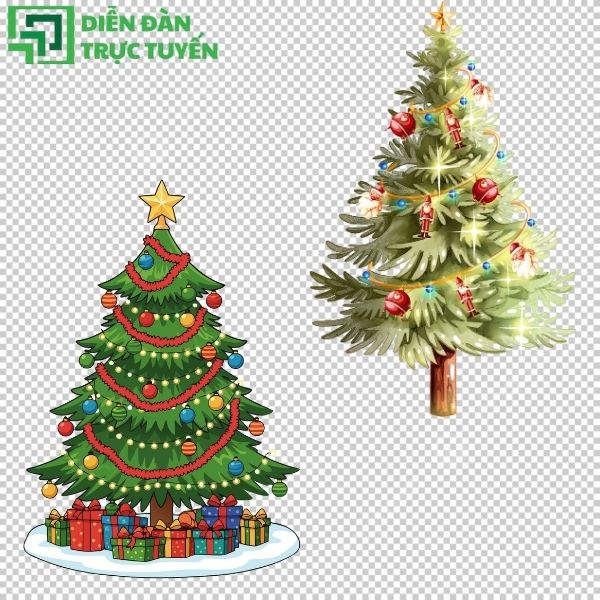 Cây thông Christmas vector dùng cho mọi dự án