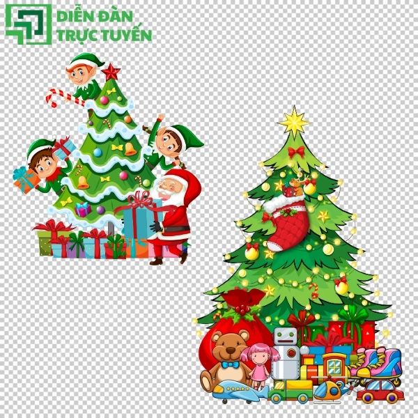 File vector cây thông Noel phù hợp mọi thiết kế