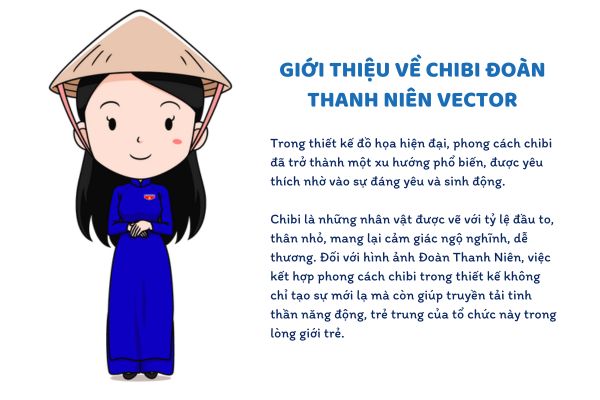 Giới thiệu về chibi Đoàn Thanh niên vector