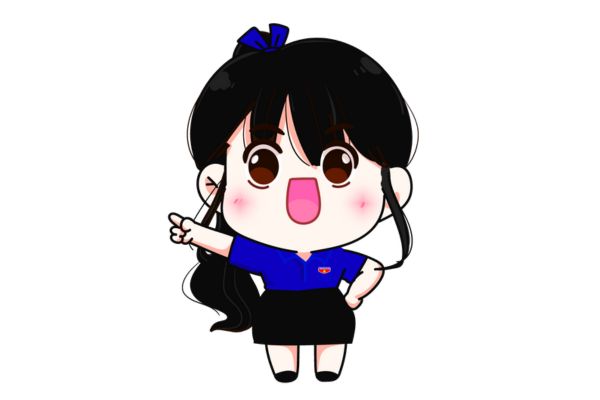 Chibi nữ đoàn thanh niên vector cute